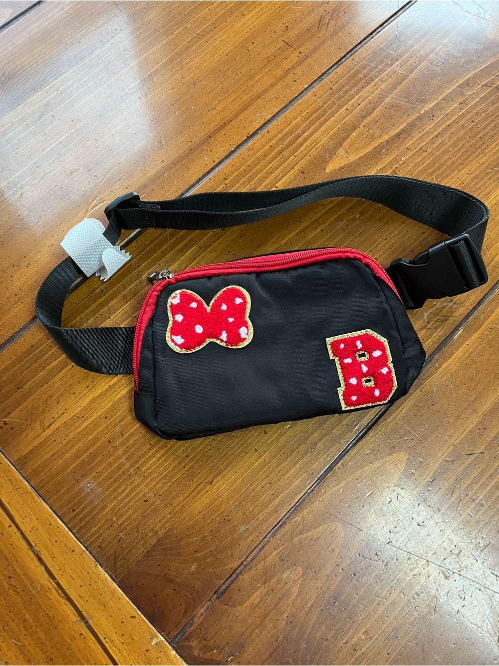 Disney Minnie Mouse Inspired Chenille Initial "B" Fanny Pack / Belt Bag